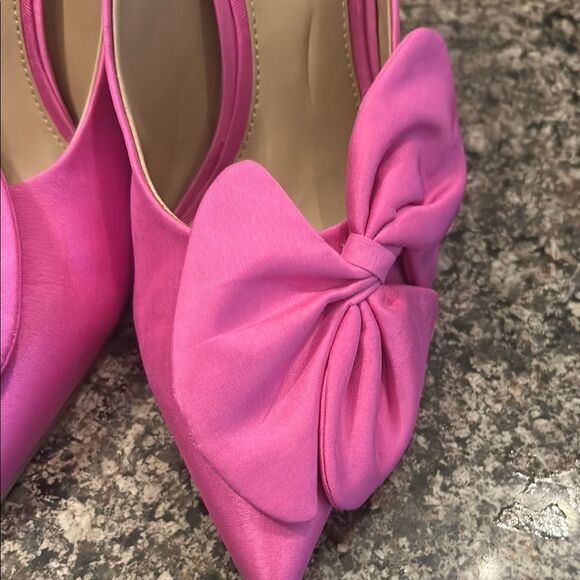 Sam Edelman Fuchsia Bow Slingback Heels - Picture 5 of 13